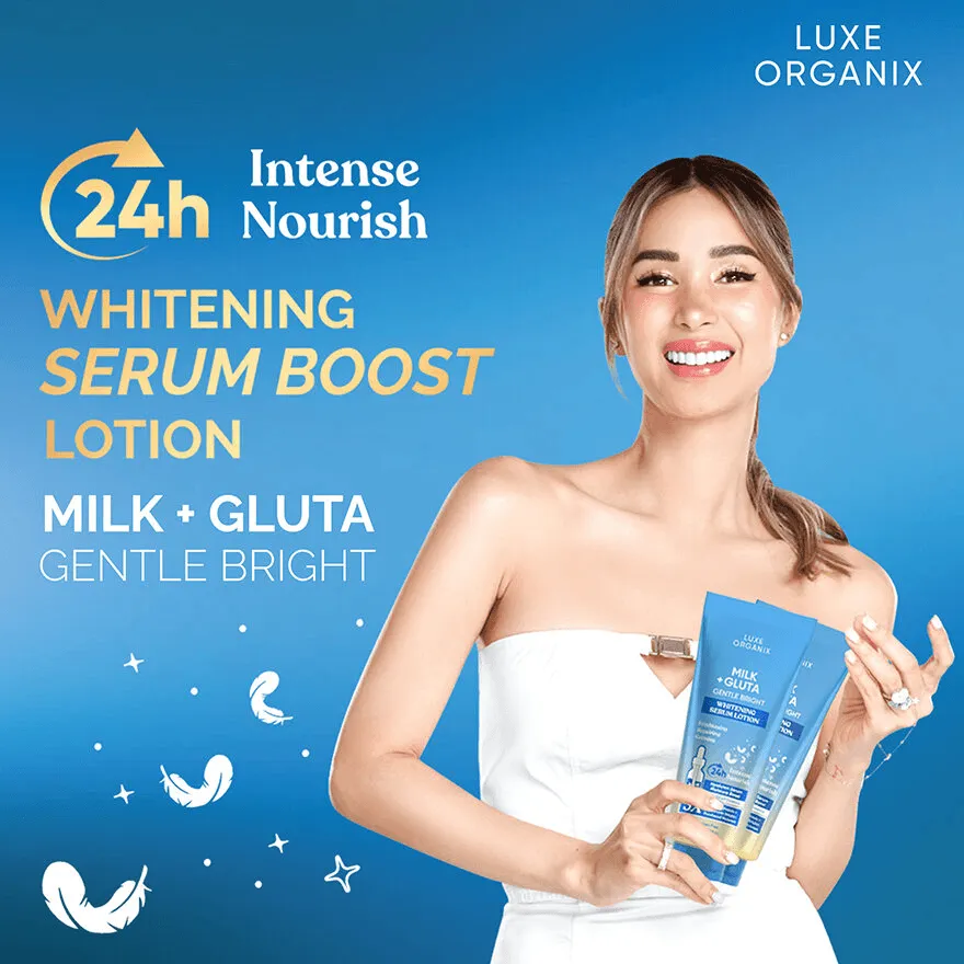 Luxe Organix Milk   Gluta Gentle Bright Whitening Serum Lotion - 350ml