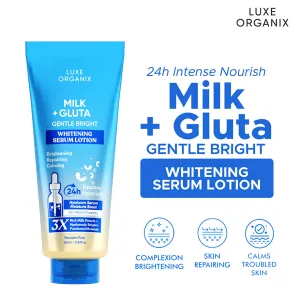 Luxe Organix Milk   Gluta Gentle Bright Whitening Serum Lotion - 350ml