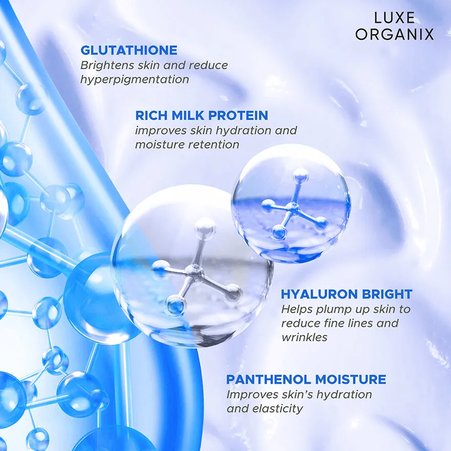 Luxe Organix Milk   Gluta Gentle Bright Whitening Serum Lotion - 350ml