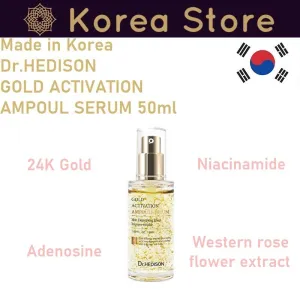 Made in Korea Dr.HEDISON GOLD ACTIVATION AMPOULE SERUM 50ml (1 1)100ml