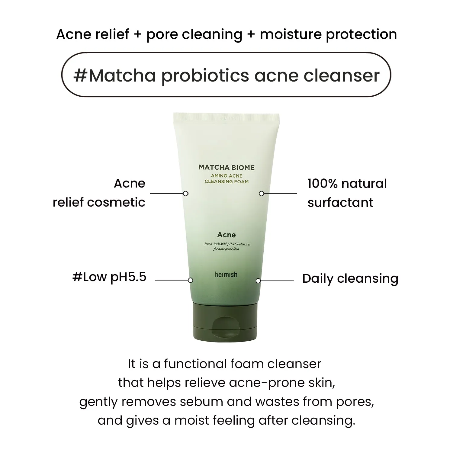 Matcha Biome Amino Acne Cleansing Foam 150ml/5.07fl.oz