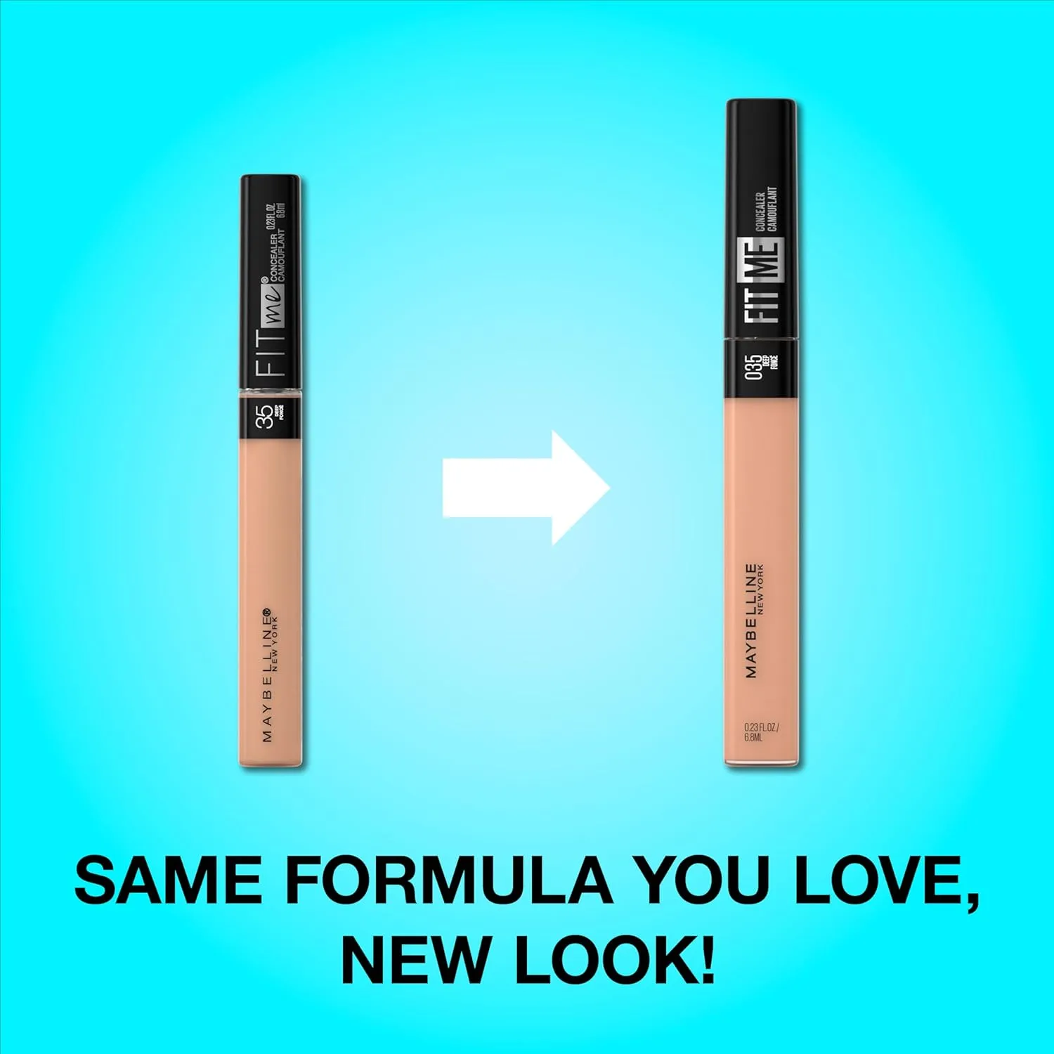 Maybelline Fit Me Liquid Concealer Makeup, Natural Coverage, Lightweight, Conceals, Covers Oil-Free, Cool Ivory (Packaging May Vary)