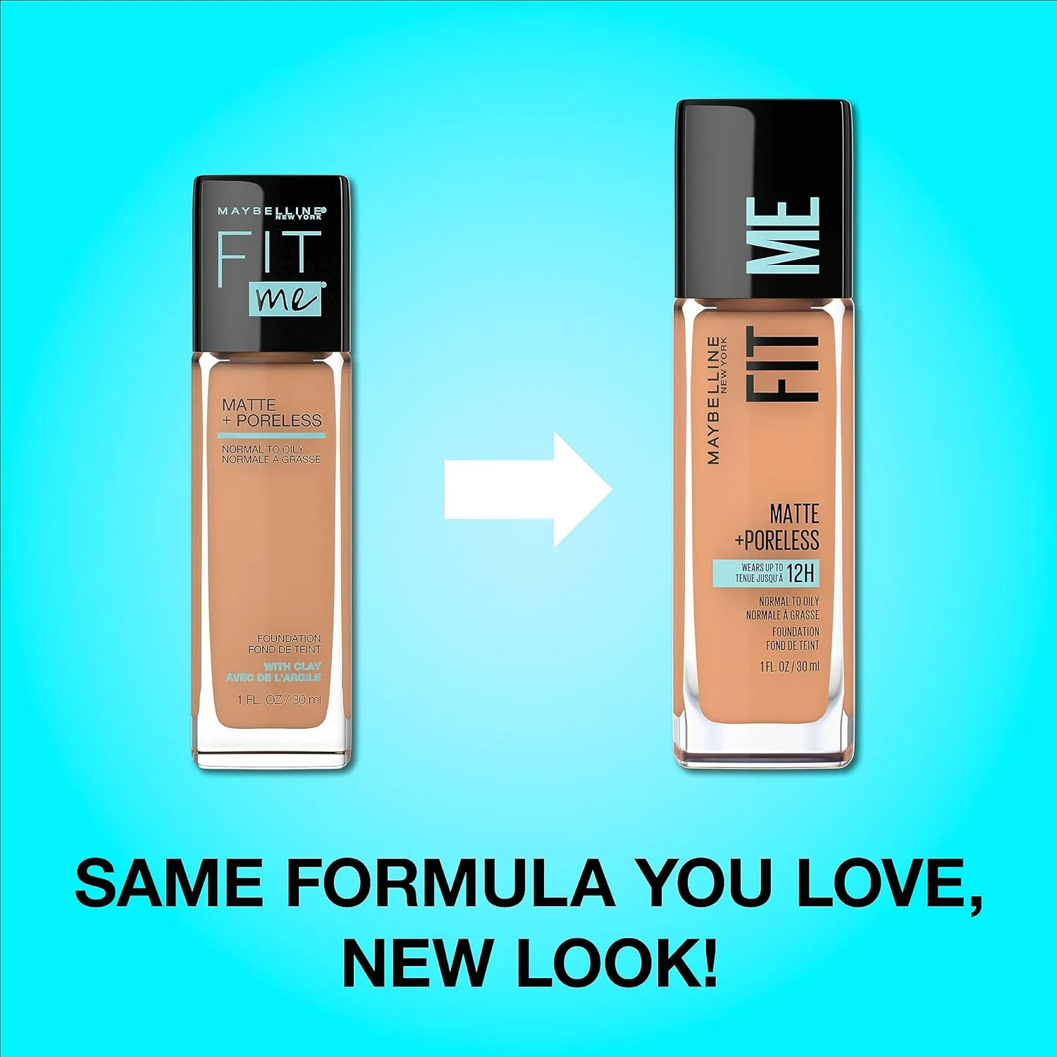 Maybelline Fit Me Matte   Poreless Liquid Oil-Free Foundation Makeup, Classic Ivory, 1 Count (Packaging May Vary)