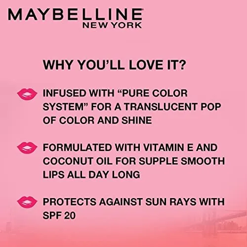 Maybelline New York Baby Lips Lip Balm, Pink Lolita, 4g