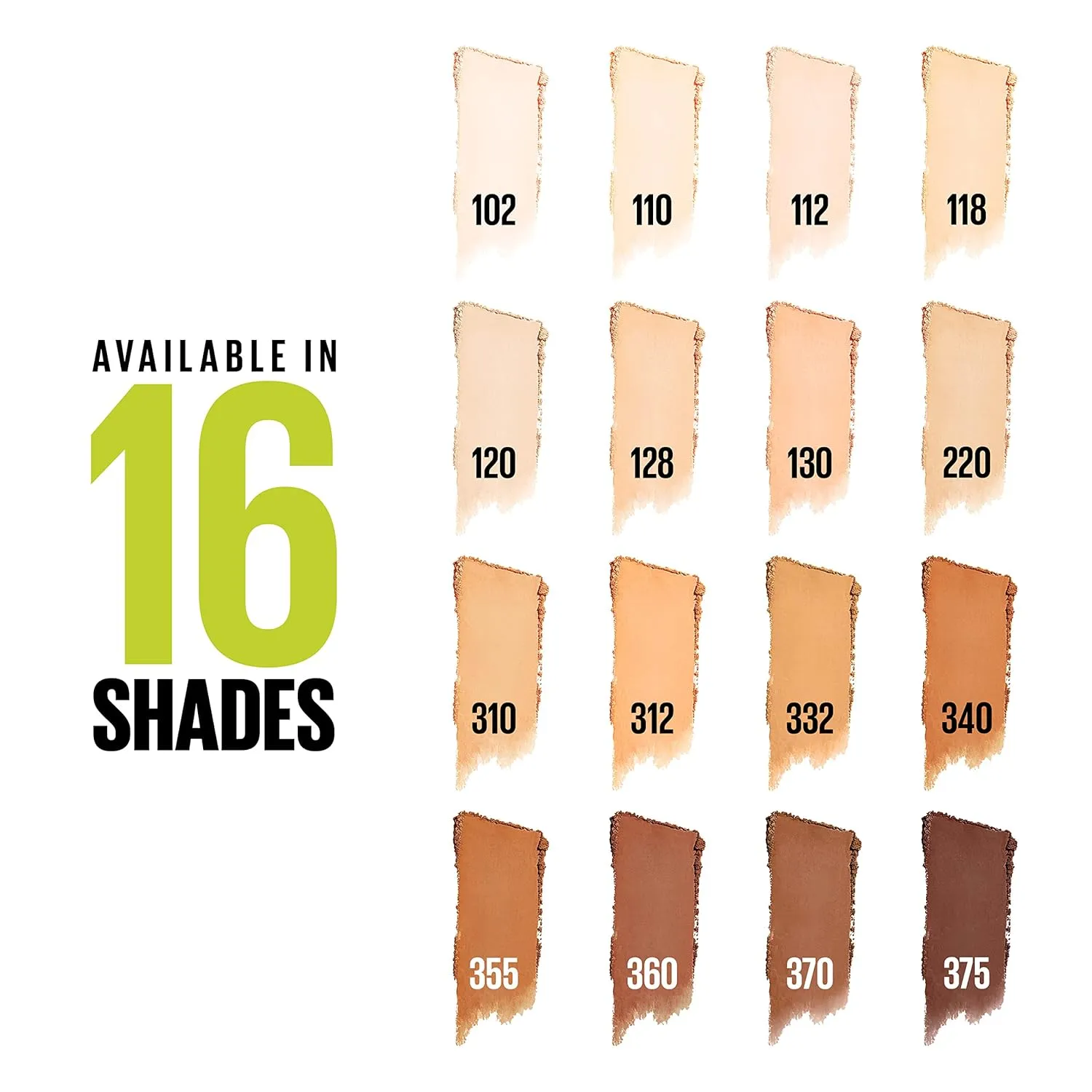 Maybelline Super Stay Up to 24HR Hybrid Powder-Foundation, Medium-to-Full Coverage Makeup, Matte Finish, 102, 1 Count