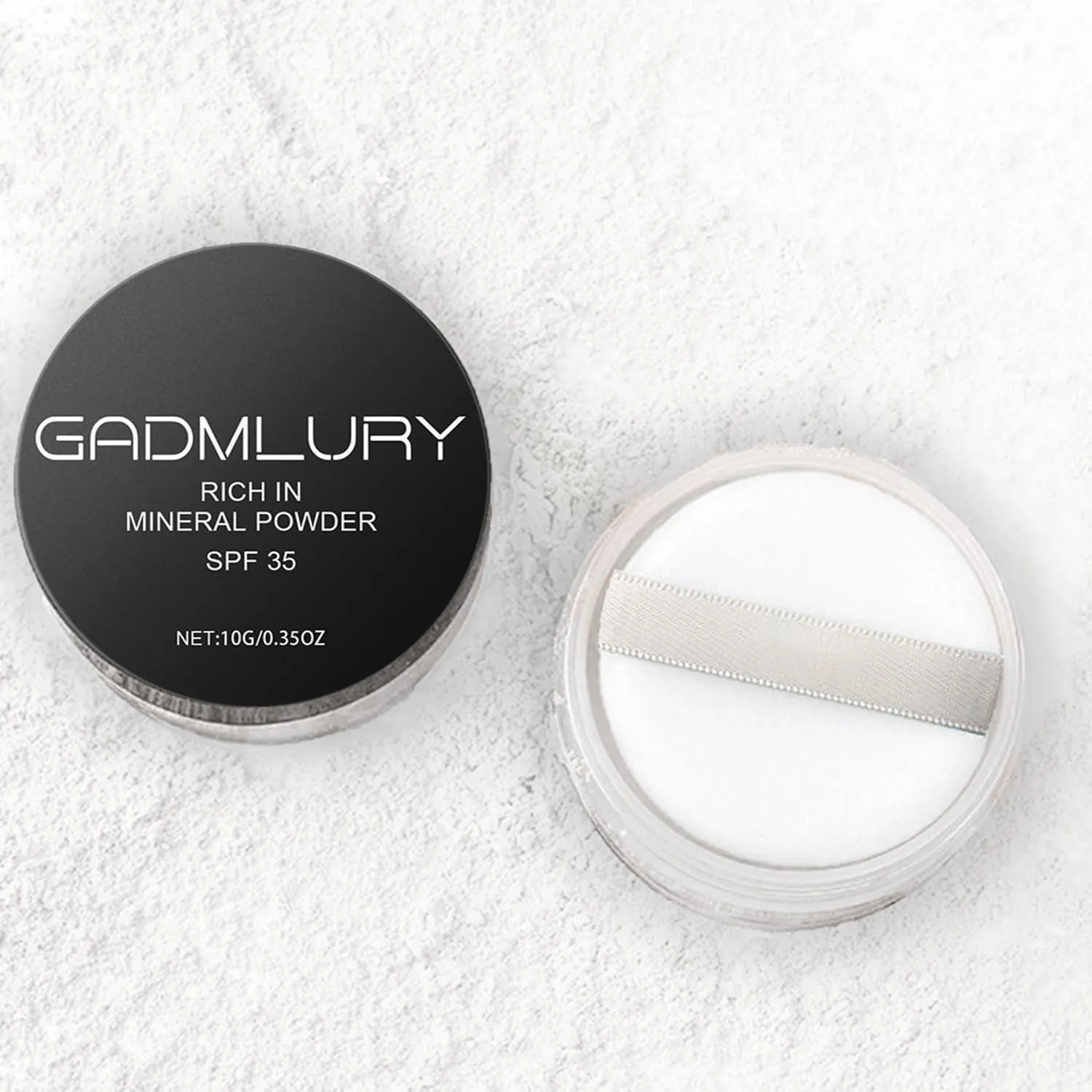 Mineral Setting Powder, SPF 35, Sunscreen Silica-Based Loose Powder, Oil Control & Pore Blurring, Universal Translucent Finishing Makeup (Solar Veil)