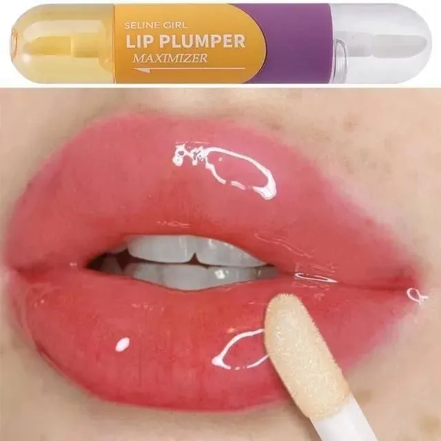 Miss Beauty 1pcs Double Head , rotateable  Lip Enriching Liquid Lip Oil