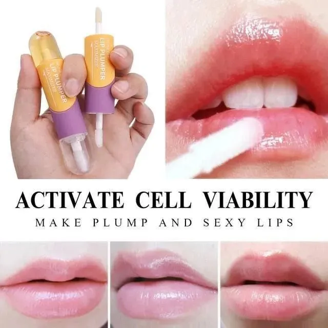 Miss Beauty 1pcs Double Head , rotateable  Lip Enriching Liquid Lip Oil