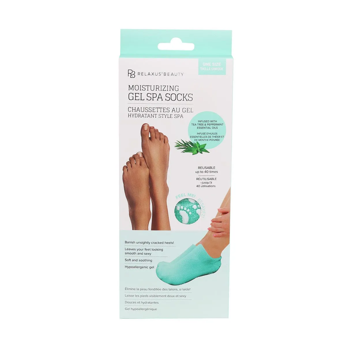 Moisturizing Gel Spa Socks Displayer of 12