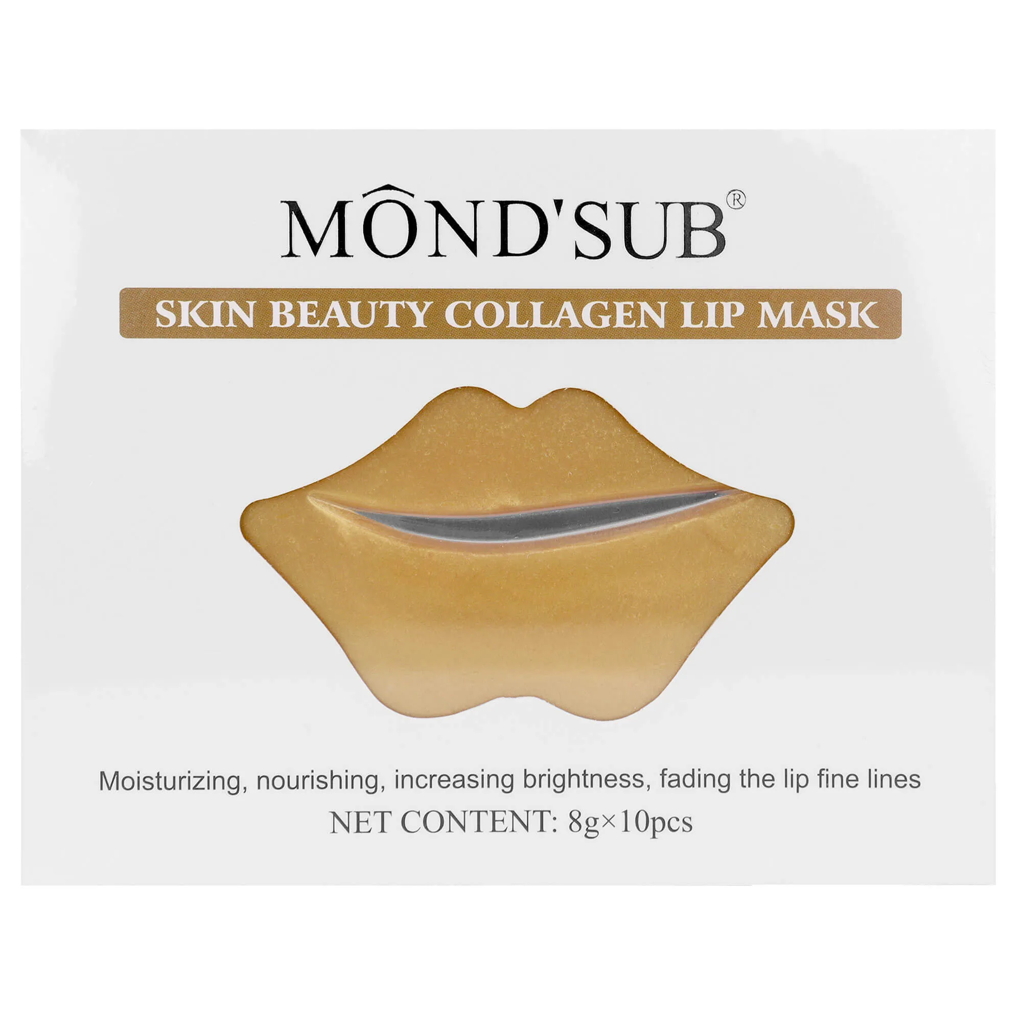 Mond'Sub Gold Collagen Lip Masks 10pc