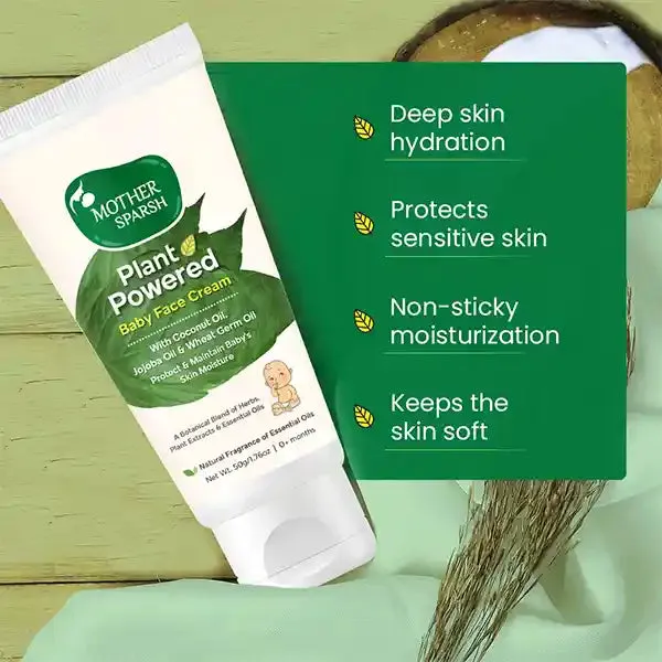 Mother Sparsh Plant Powered Baby Face Cream - 50grams