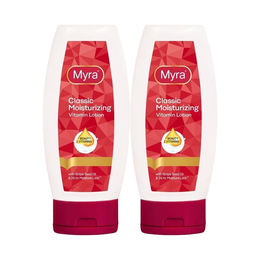Myra Classic Moisturizing Vitamin Lotion - 200ml × 2 Pcs (Offer)