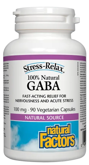 Natural Factors GABA 100mg - 90 Capsules