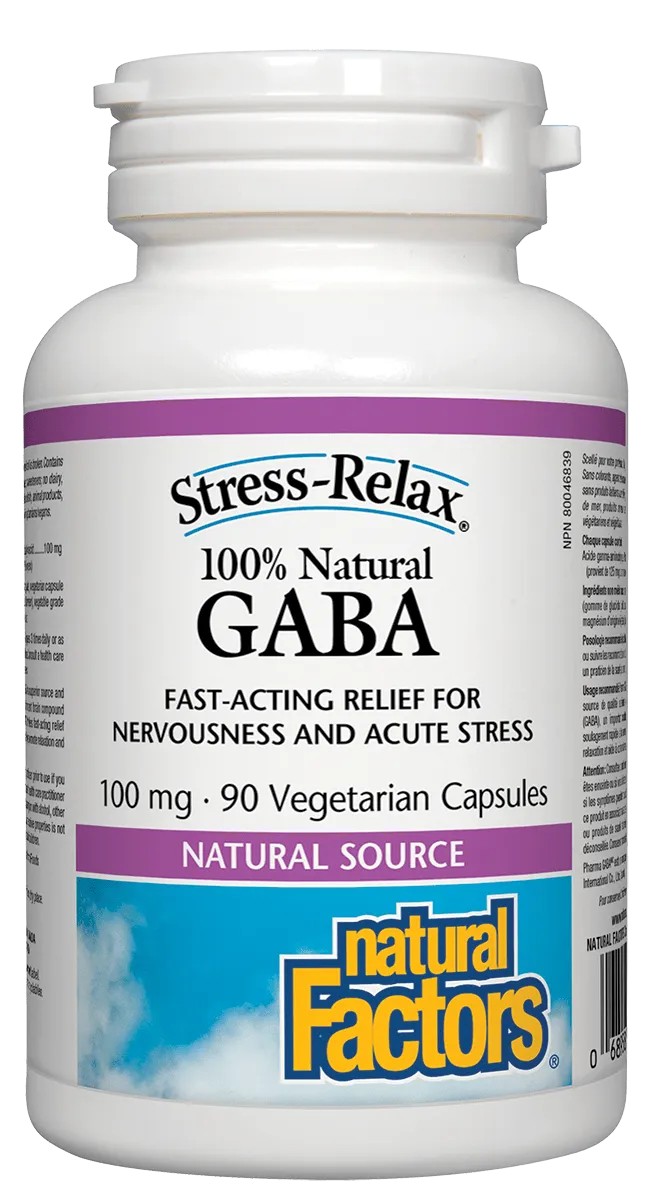 Natural Factors GABA 100mg - 90 Capsules