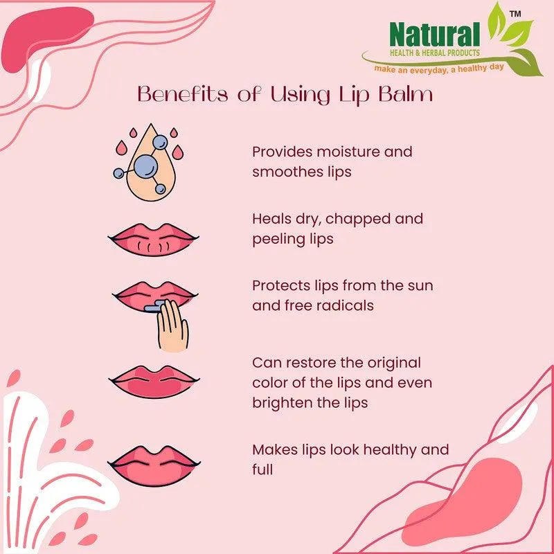 Natural Health and Herbal products Chocolate-Kissed Brown Tinted Lip Balm: Fruity Flavor with a Pop Color Moisture Soft Lips | 12 Hrs Miniaturization | Long Lasting | Romantic Lips | Kissable Lips- 8g