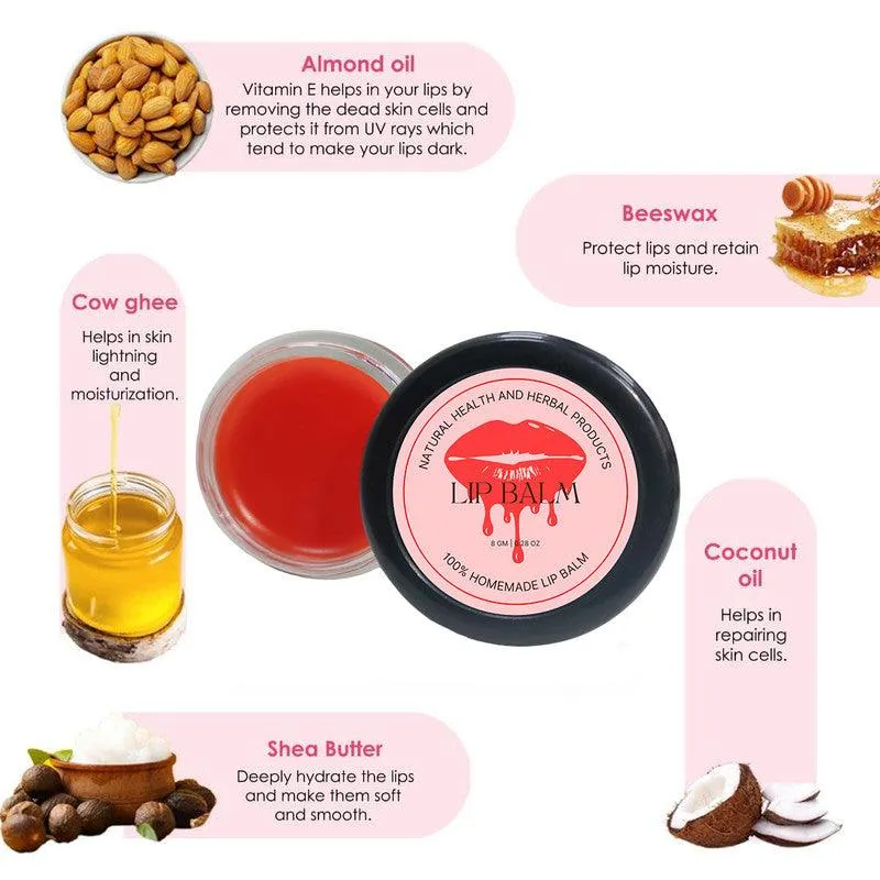 Natural Health and Herbal products Kissable Water-Melon Lip Love: Nourish Your Lips with Twist Bright Lips 12 Hours 12 Hrs Miniaturization, Long Lasting, Romantic, Kissable, Smooth Enriched, Care- 8g