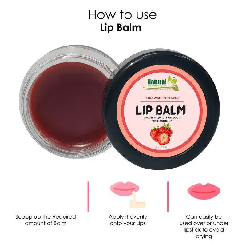 Natural Health and Herbal products Maroon Strawberry Lip Balm: Flavorful Protection for Your Lips SPF Protection 12 Hrs Miniaturization, Long Lasting, Romantic, Kissable, Smooth Enriched, Lip Care- 8g
