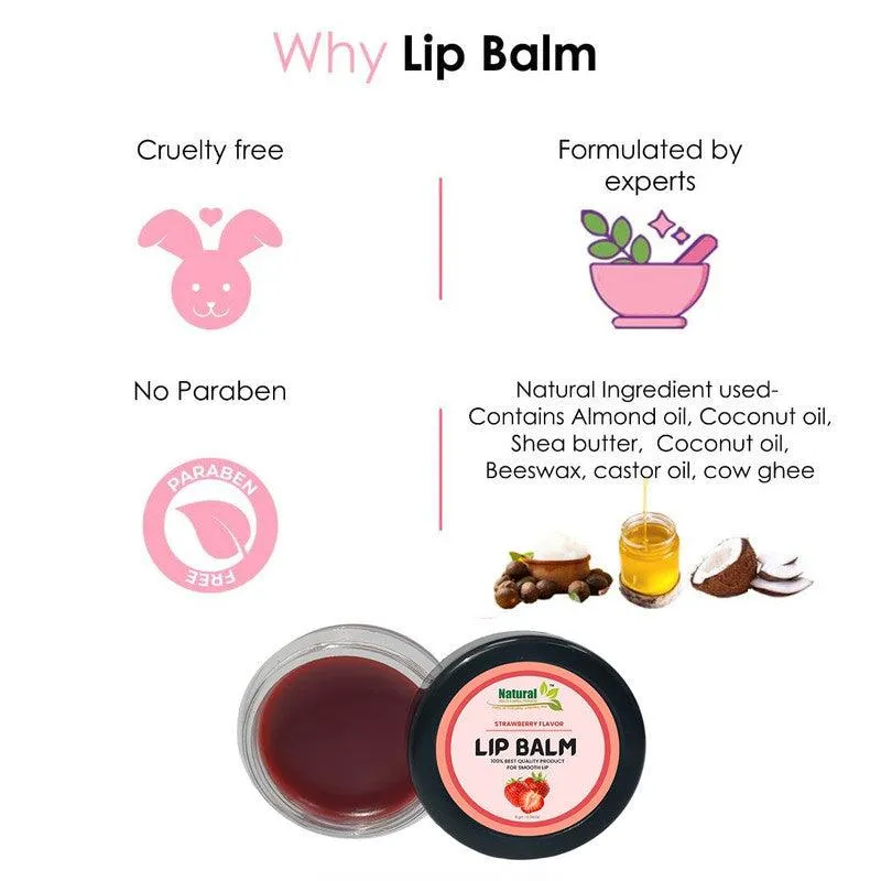 Natural Health and Herbal products Maroon Strawberry Lip Balm: Flavorful Protection for Your Lips SPF Protection 12 Hrs Miniaturization, Long Lasting, Romantic, Kissable, Smooth Enriched, Lip Care- 8g