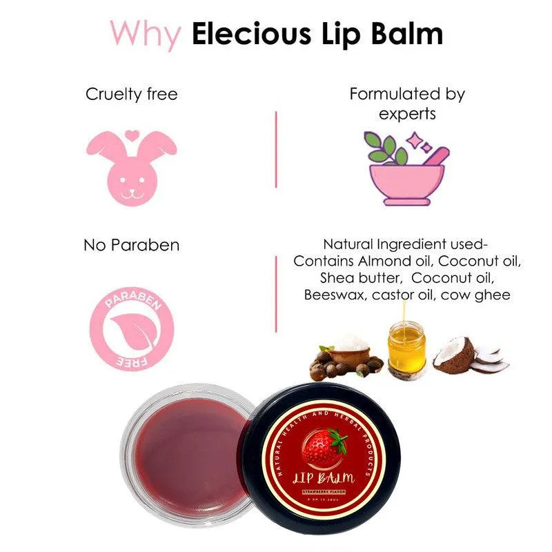 Natural Health and Herbal products Strawberry Splash Lip Therapy - Hydration and Flavor Long Lasting Moisturization 12 Hrs Miniaturization, Long Lasting, Romantic, Kissable, Smooth Enriched, Care- 8g