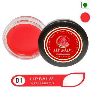 Natural Health and Herbal products Water-Melon Kisses Lip Balm - Lips' Best Friend 12 Hr Moisturization Shea Butter 12 Hrs Miniaturization, Long Lasting, Romantic, Kissable, Smooth Enriched, Care- 8g