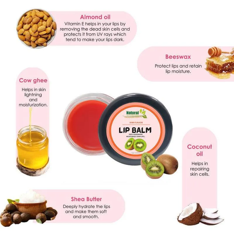Natural Health and Herbal products Zesty Kiwi-Infused Lip Balm: Orange Tinted Delight for Your Bright Lips 12 Hrs Miniaturization, Long Lasting, Romantic, Kissable, Smooth Enriched, Lip Care- 8g