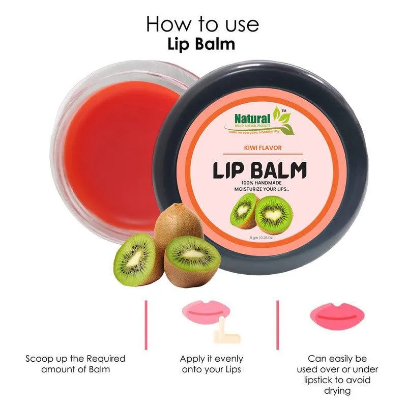 Natural Health and Herbal products Zesty Kiwi-Infused Lip Balm: Orange Tinted Delight for Your Bright Lips 12 Hrs Miniaturization, Long Lasting, Romantic, Kissable, Smooth Enriched, Lip Care- 8g