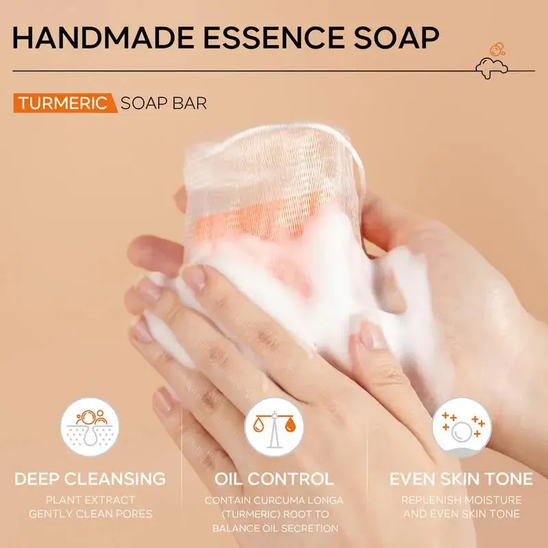 Natural Turmeric Soap Bar for Face and Body – Anti-Acne, Skin Whitening, and Dark Spot Removal