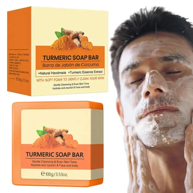 Natural Turmeric Soap Bar for Face and Body – Anti-Acne, Skin Whitening, and Dark Spot Removal