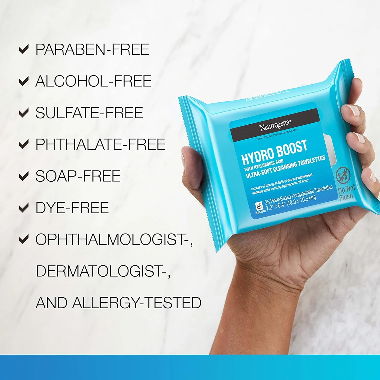 Neutrogena Hydro Boost Facial Cleansing Towelettes   Hyaluronic Acid, Hydrating Makeup Remover