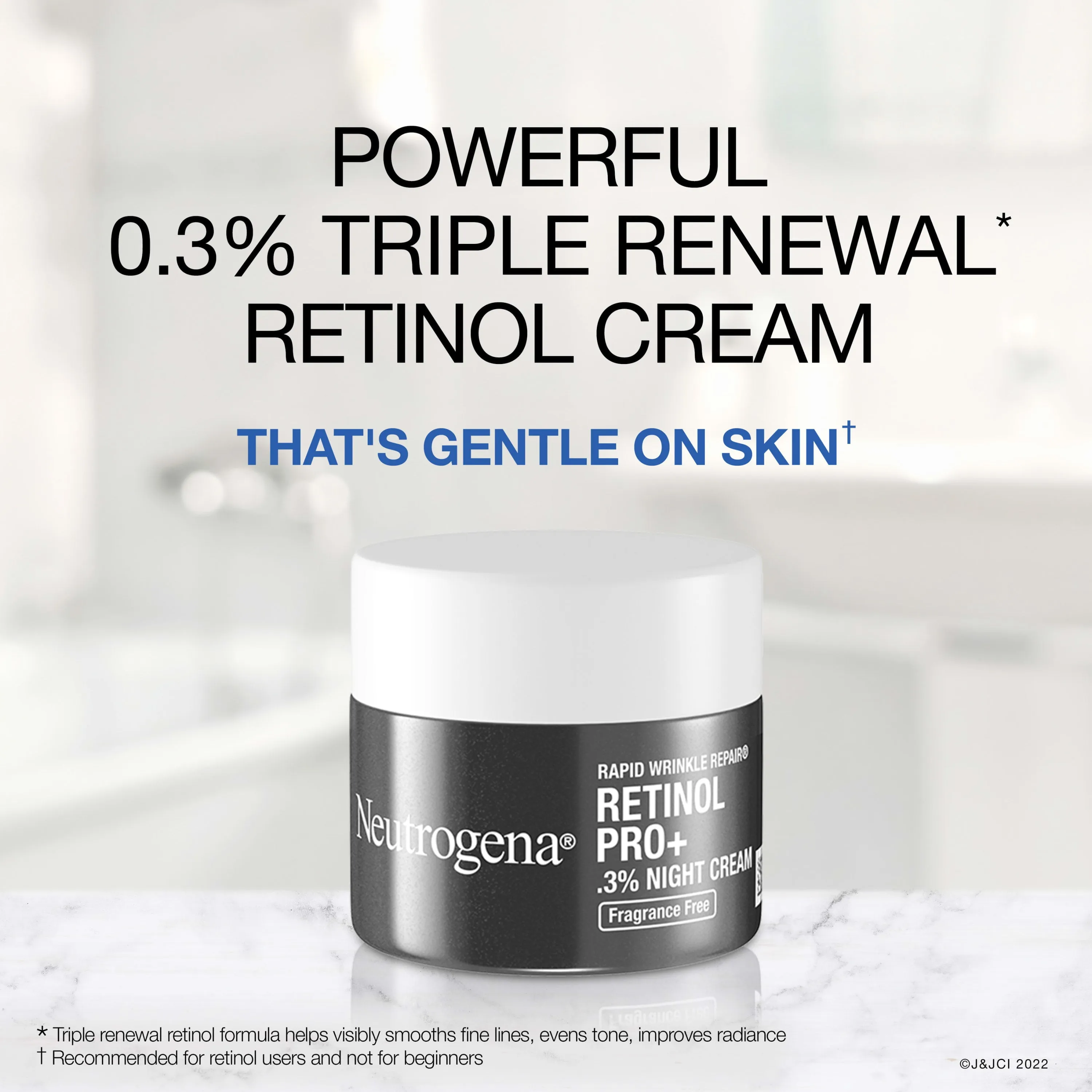 Neutrogena Rapid Wrinkle Repair Cream, Retinol Pro  Night Moisturizer, 1.7 oz