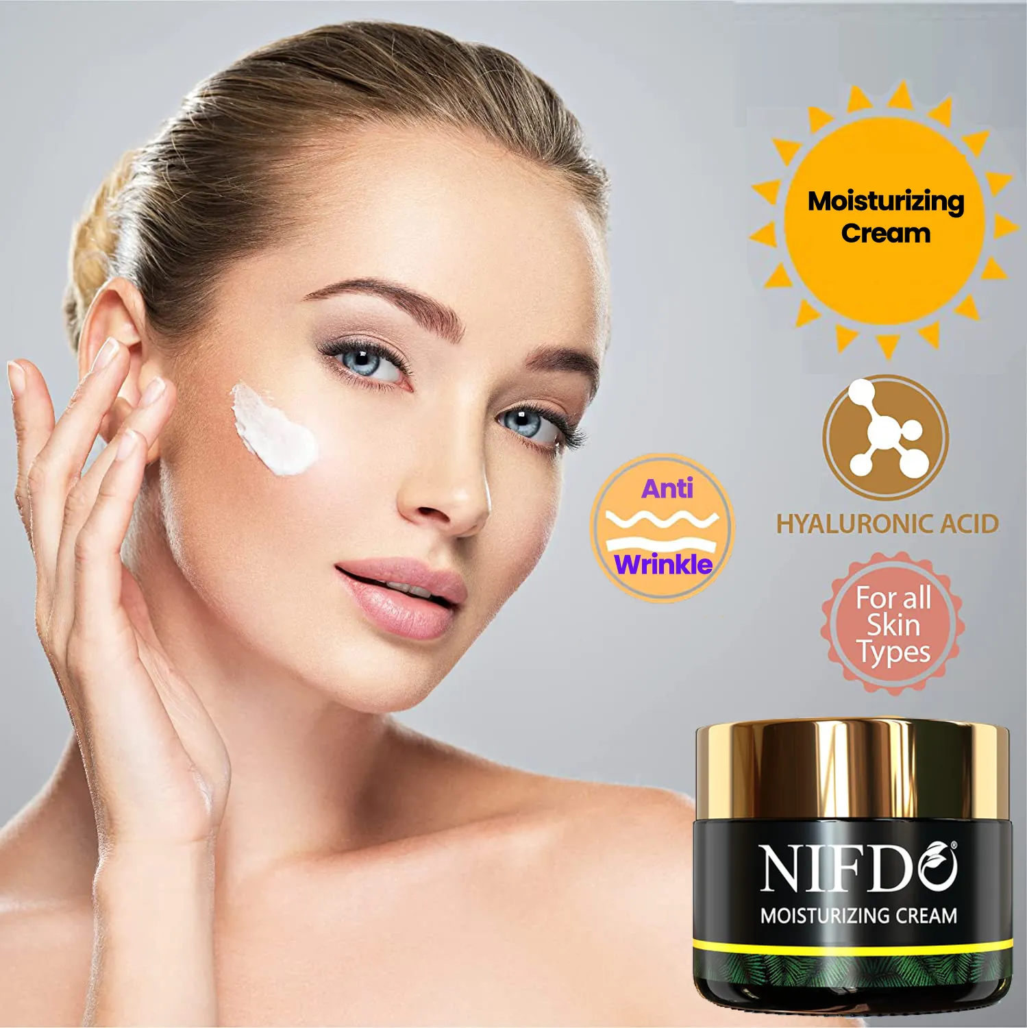 Nifdo Imported Moisturizing Cream in Pakistan with Hyaluronic Acid and Ceramides