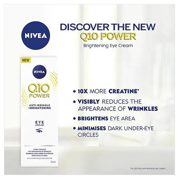 NIVEA Q10 Power Anti-Wrinkle   Brightening Eye Cream 15ml