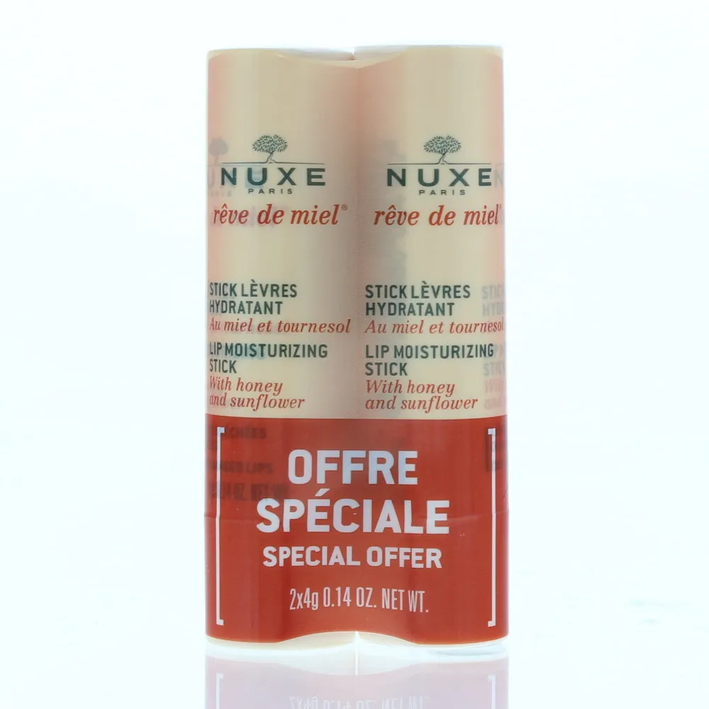 Nuxe Rêve De Miel Lip Moisturising Duo Pack Lip Balm 2 x 4g