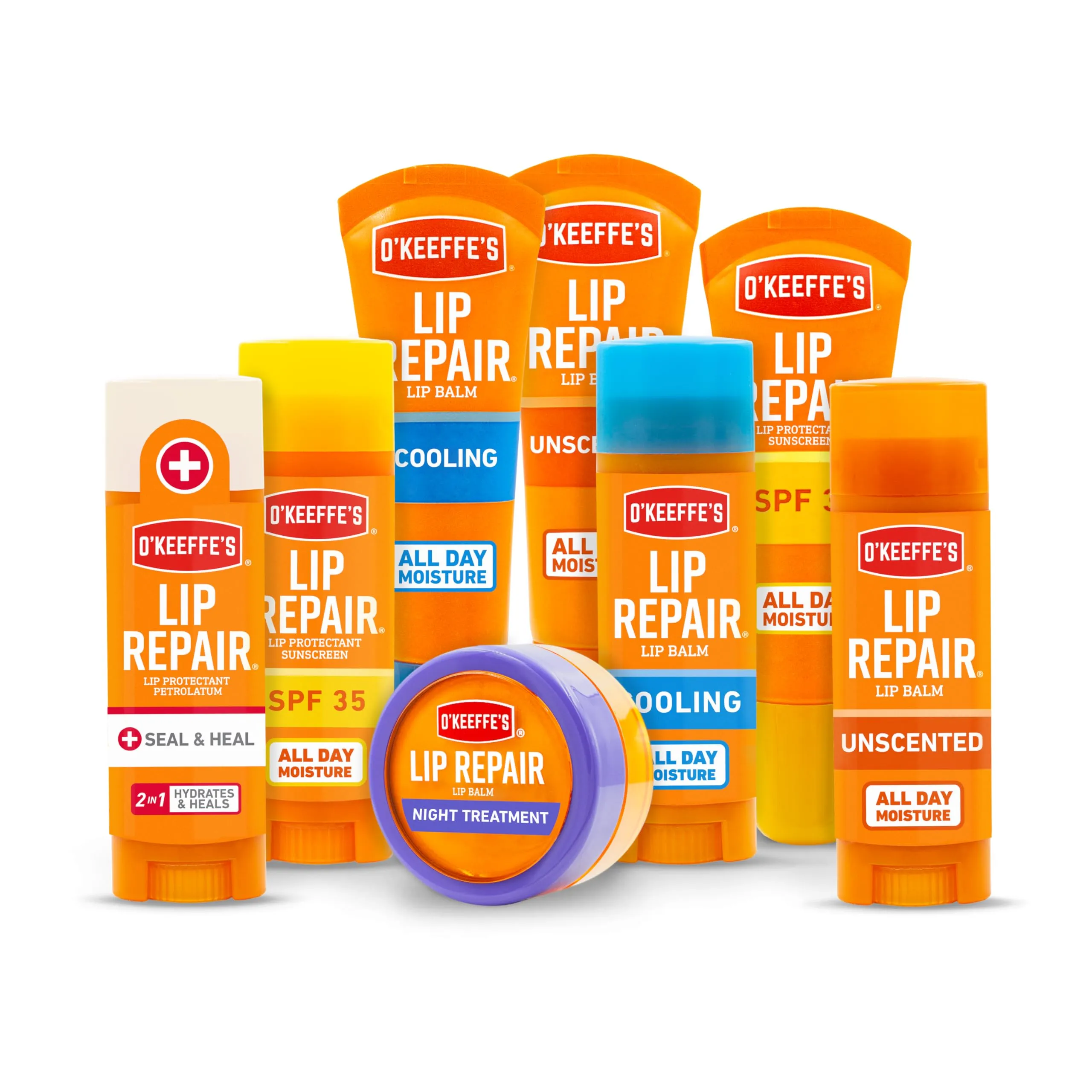O'Keeffe's Unscented Lip Repair Lip Balm Stick, Unflavored, All Day Moisture, Soothes Dry Cracked Lips, 0.15 oz/4.2g, (Pack of 1), K1700115