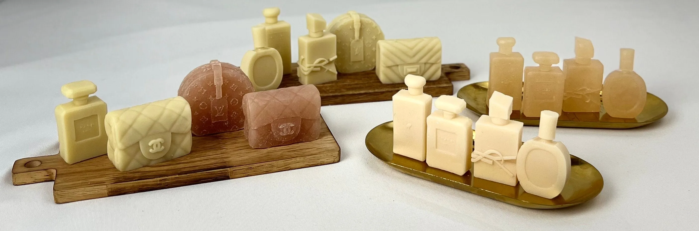 Perfume Bottles Lotion Bar, Bar Soap, & Candle Set