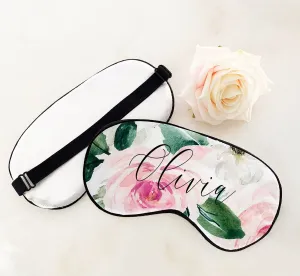Personalized Floral Sleep Mask