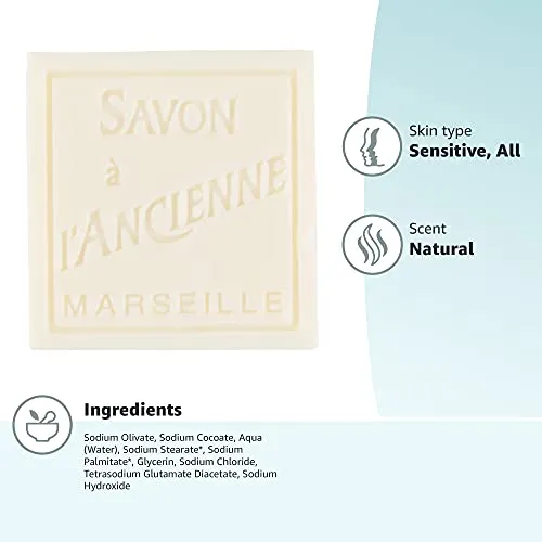 Pre de Provence: Marseille Olive Oil Cube Soap for Multi-Purpose Use