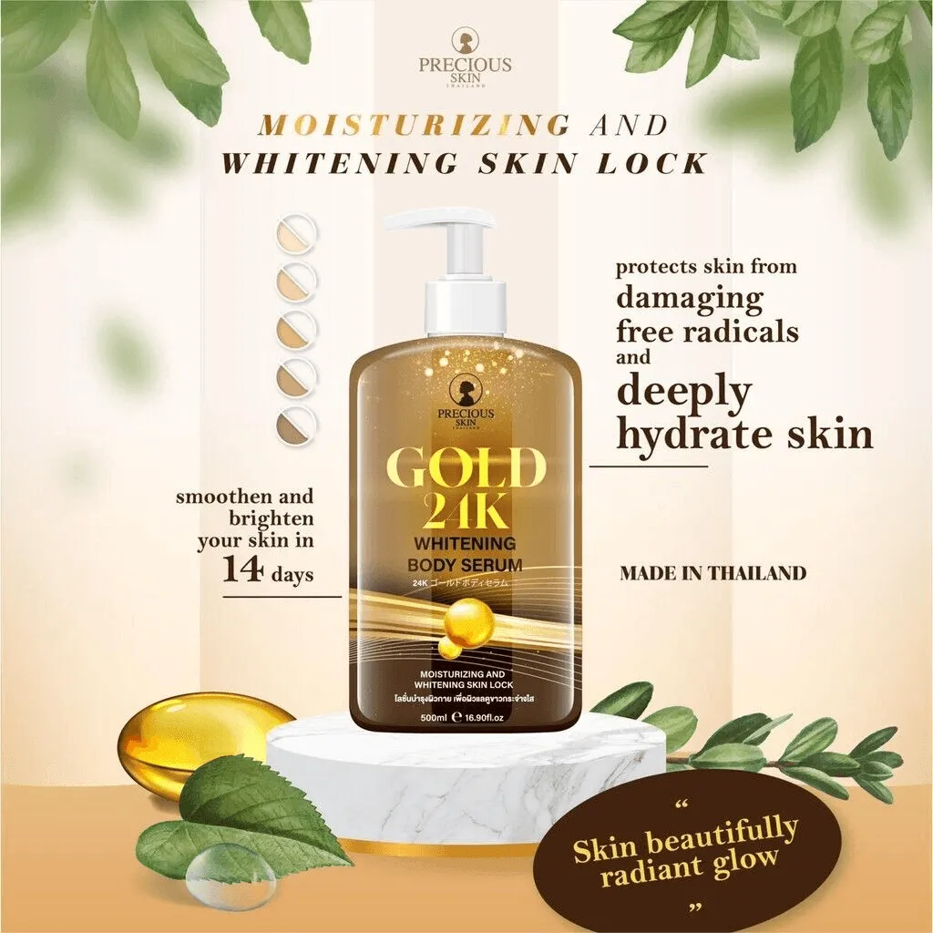 Precious Skin Gold 24K Whitening Body Serum - 500ml