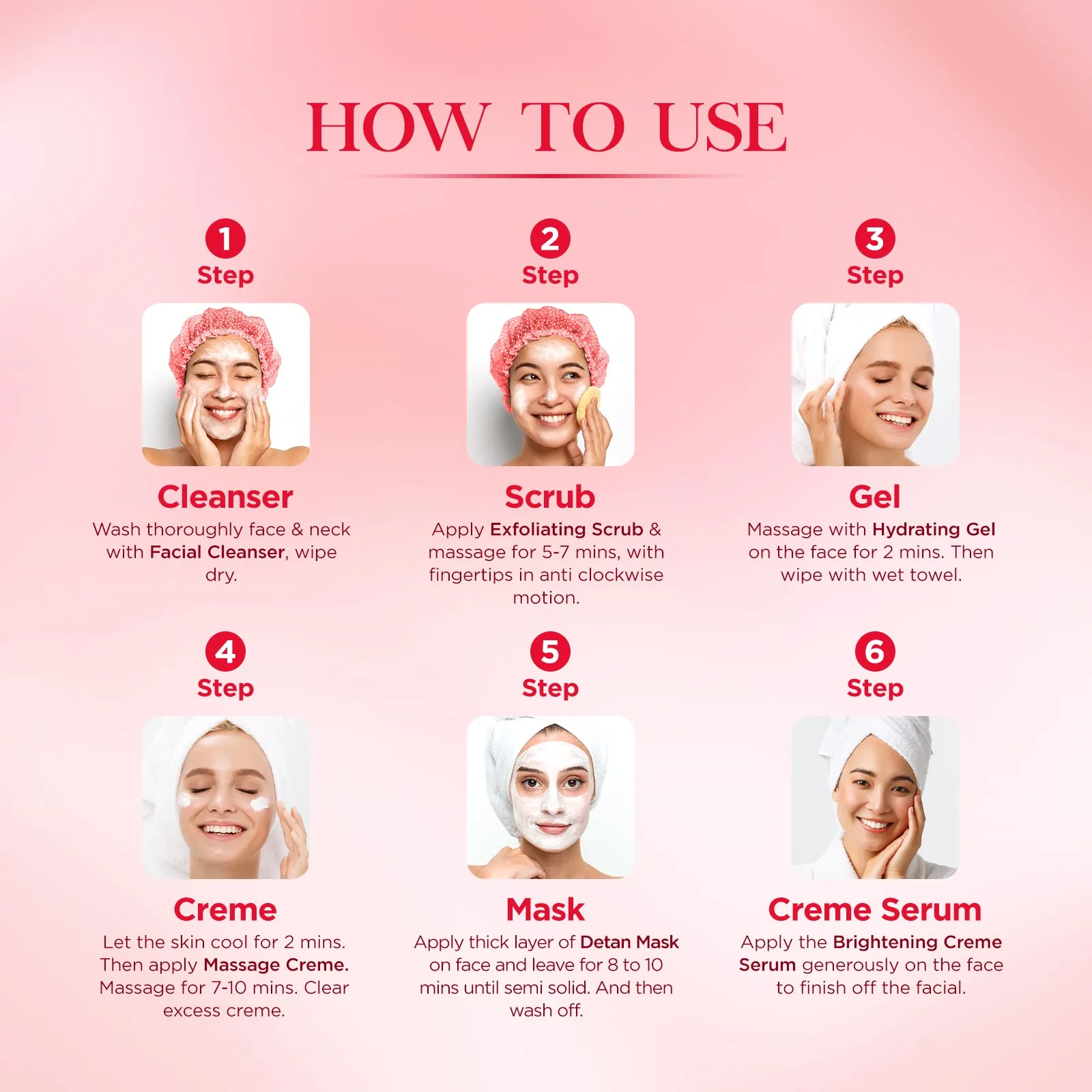 Professional Kakadu Plum Facial kit  | 6 Steps 12 facial kit Set