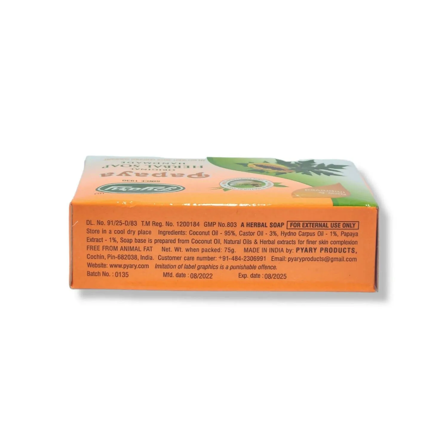 Pyary Papaya Herbal Soap 75g