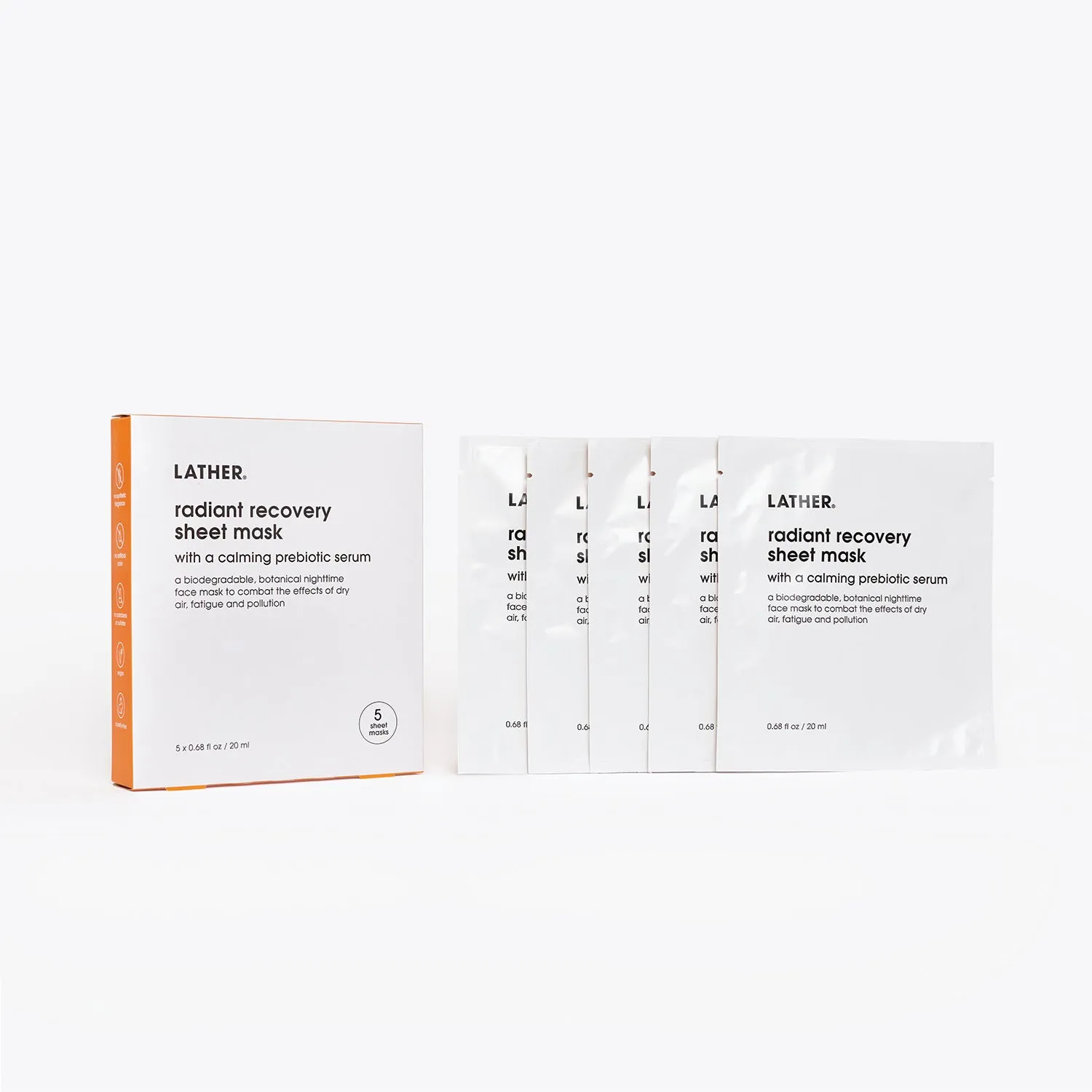 Radiant Recovery Sheet Masks - 5 pack