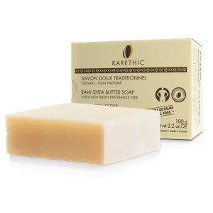 Raw Shea Butter Soap for Dry Skin, Fragrance-free, 100 g
