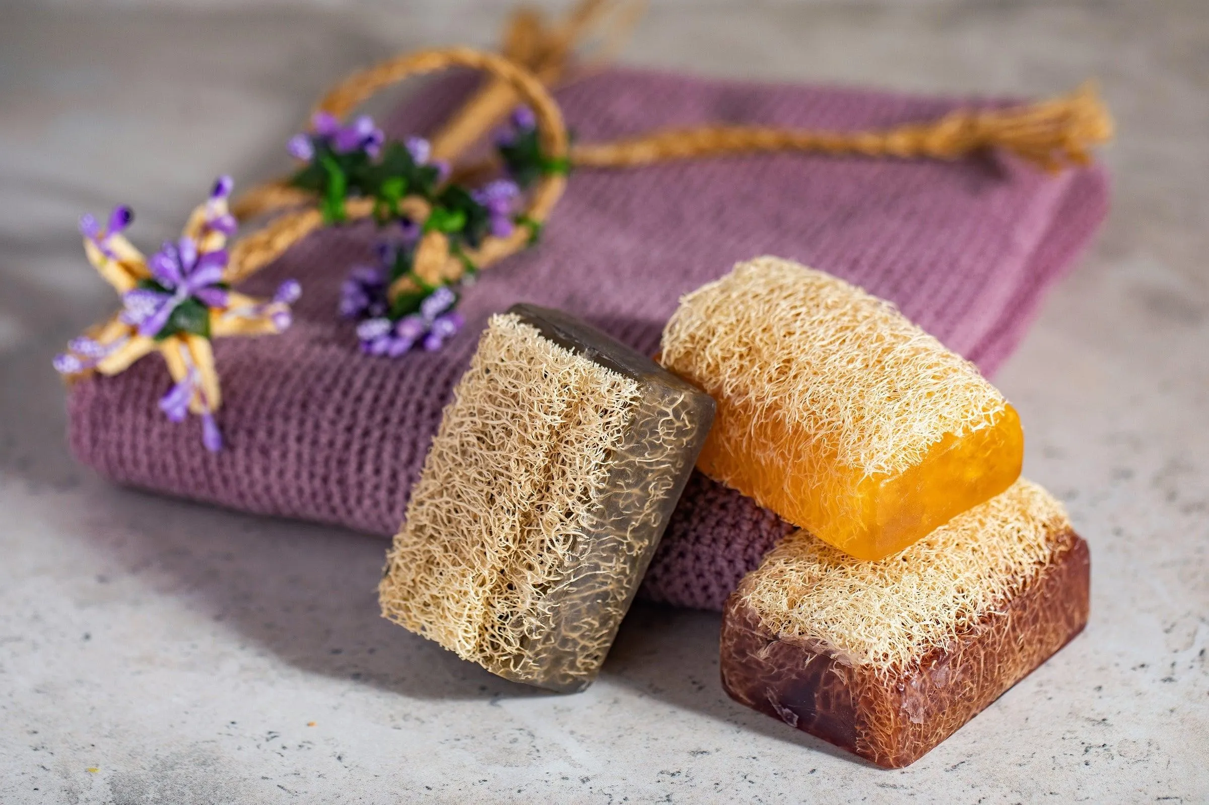 Relax Sleep Repeat Lavender Loofah Soap