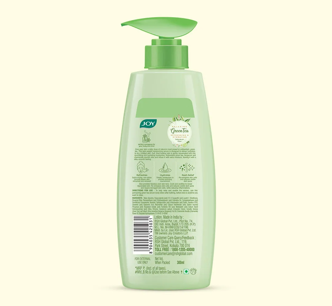 Relaxing Green Tea Refreshing   Hydrating Body Serum Lotion