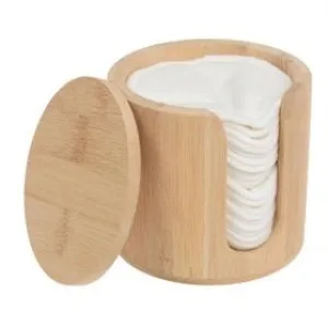 Reusable Cotton Rounds   Bamboo Container