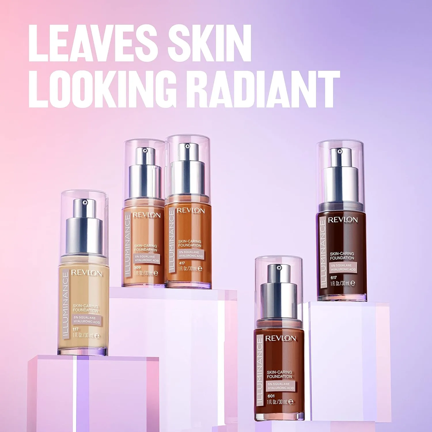 Revlon Illuminance Skin-Caring Liquid Foundation, Hyaluronic Acid, Hydrating and Nourishing Formula with Medium Coverage, 317 Tan Sand, 1 fl oz