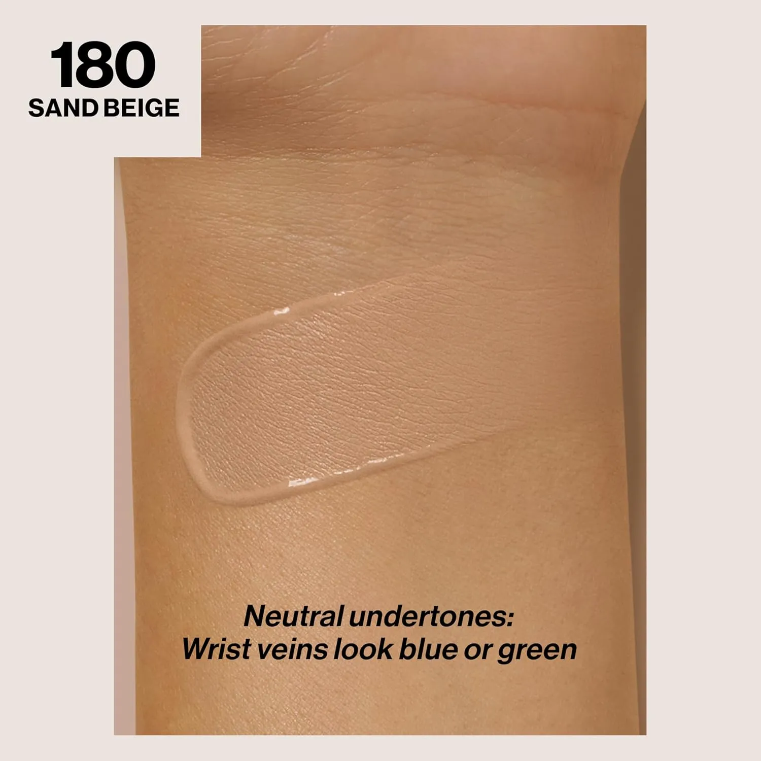 Revlon Liquid Foundation, ColorStay Face Makeup for Normal & Dry Skin, SPF 20, Longwear Medium-Full Coverage with Natural Finish, 180 Sand Beige, 1 fl oz