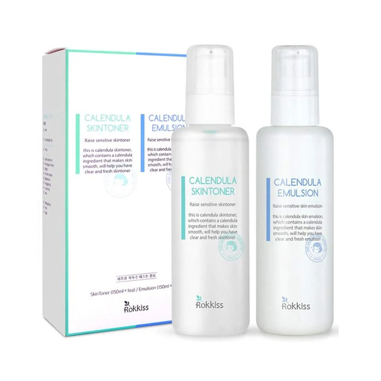 Rokkiss Calendula Skin Toner Emulsion SET 150ml  150ml Wrinkle Care