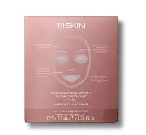 Rose Gold Brightening Facial Treatment Mask -- Box of 5 | Pack of 3