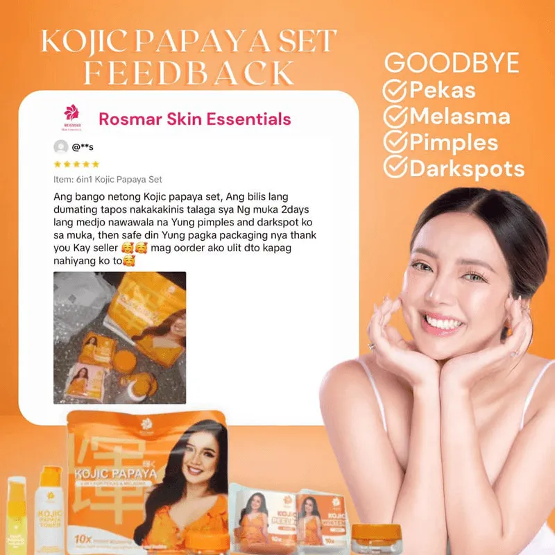 Rosmar Kojic Papaya 6 in 1 Rejuvenating Set
